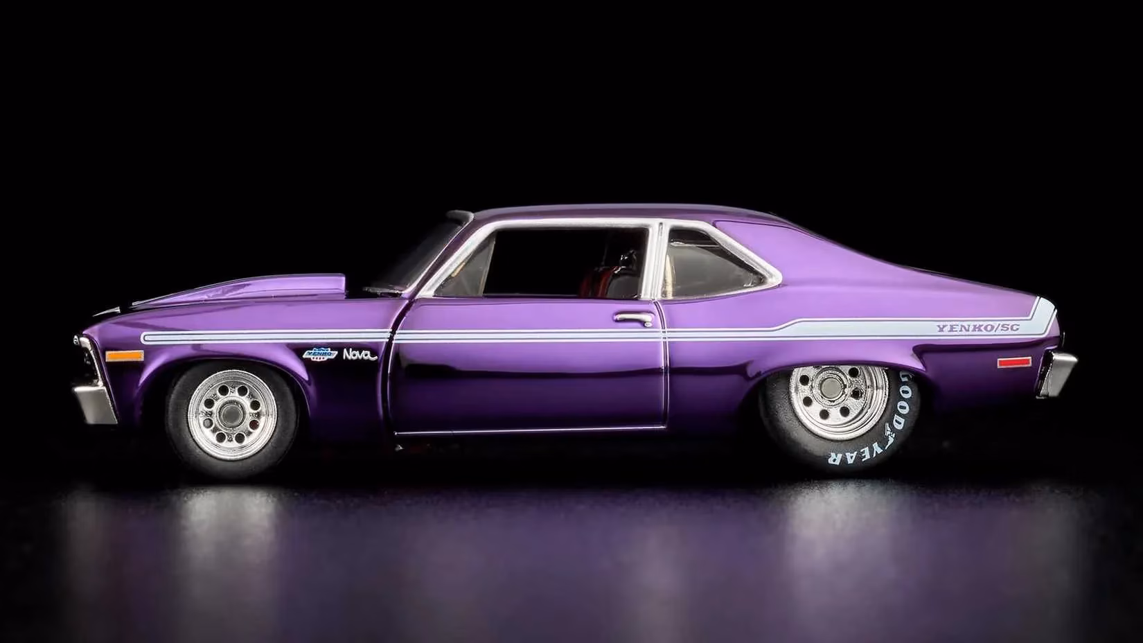 hot-wheels-rlc-reveals-spectraflame-purple-1972-chevy-nova-ss-yenko-pro-street-diecast-image-3